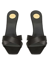Opyum Mules in Satin Crepe