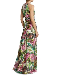 Floral Chiffon Gown