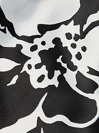 Floral Jacquard Tie-Waist Sleeveless Gown