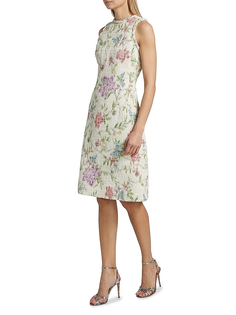 Floral Tweed Dress