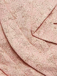 Metallic Jacquard Off-the-Shoulder Gown
