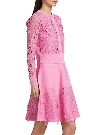 Lace Crewneck Cardigan