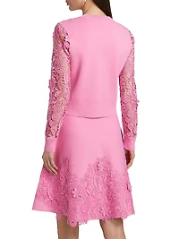 Lace Crewneck Cardigan