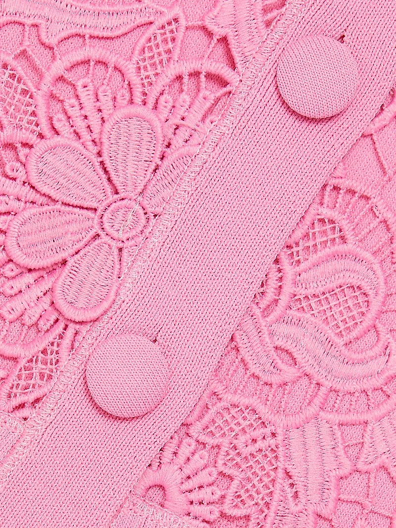 Lace Crewneck Cardigan