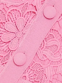 Lace Crewneck Cardigan