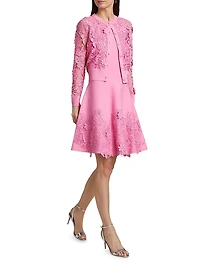 Lace Crewneck Cardigan