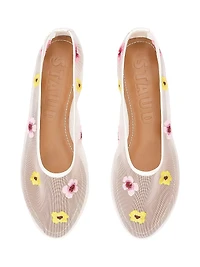 Alba Floral Beaded Ballet Flats