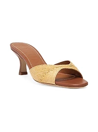 Brigitte 55MM Raffia Slip-On Sandals