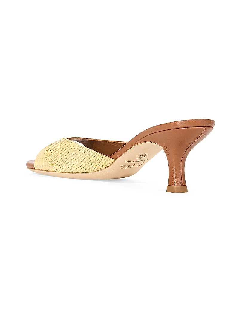 Brigitte 55MM Raffia Slip-On Sandals