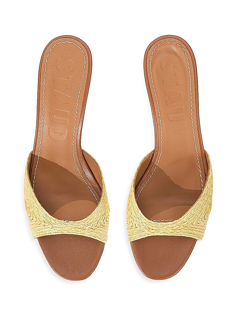 Brigitte 55MM Raffia Slip-On Sandals