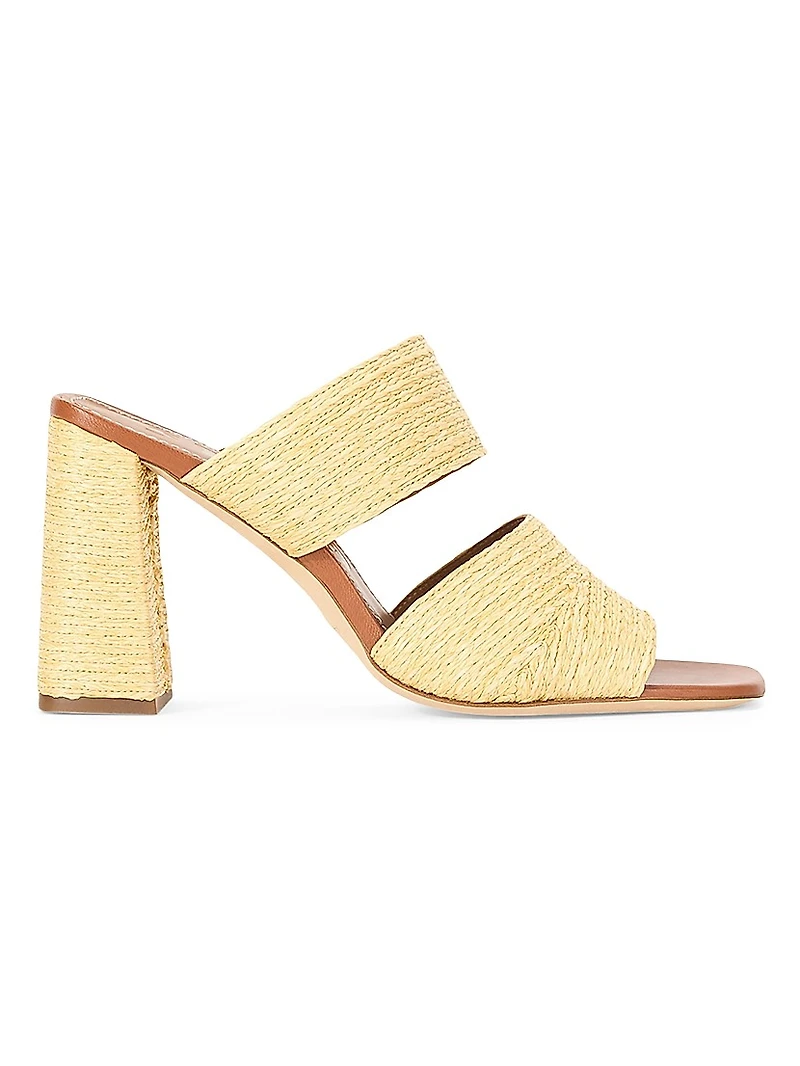 Skylar 90MM Raffia Slip-On Sandals