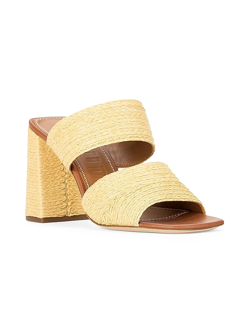 Skylar 90MM Raffia Slip-On Sandals