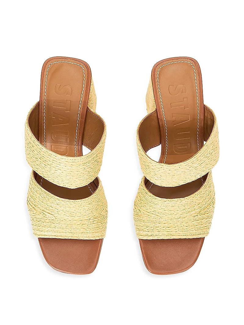 Skylar 90MM Raffia Slip-On Sandals