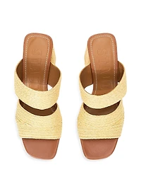 Skylar 90MM Raffia Slip-On Sandals