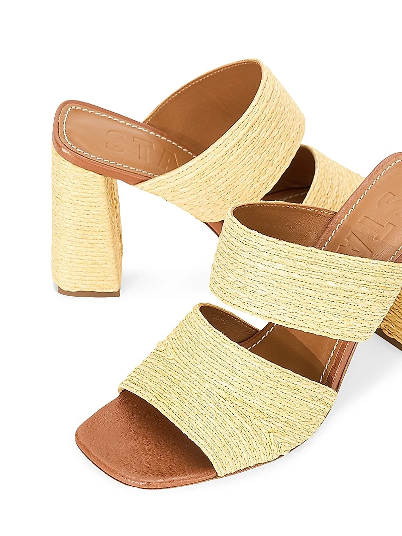Skylar 90MM Raffia Slip-On Sandals