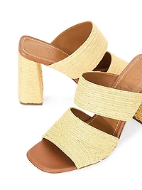 Skylar 90MM Raffia Slip-On Sandals