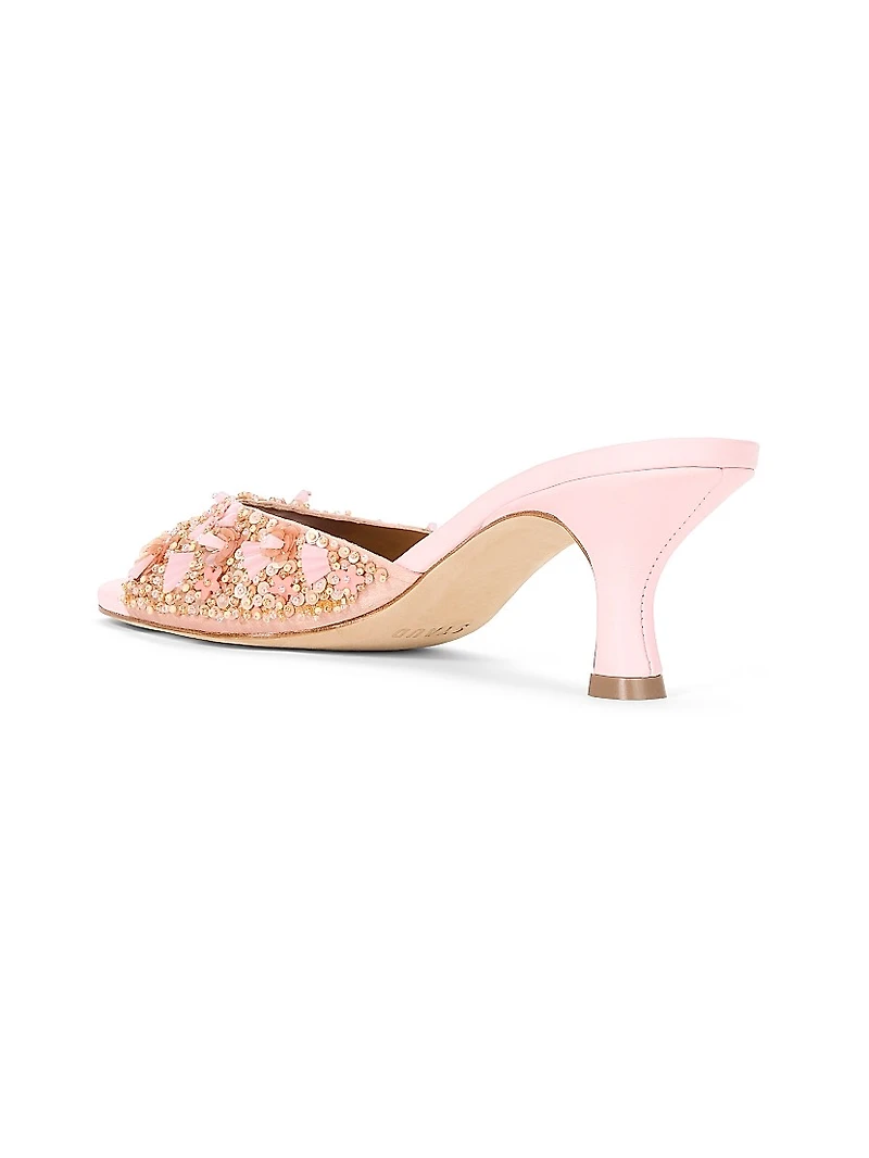 Brigitte Embellished 55MM Mules