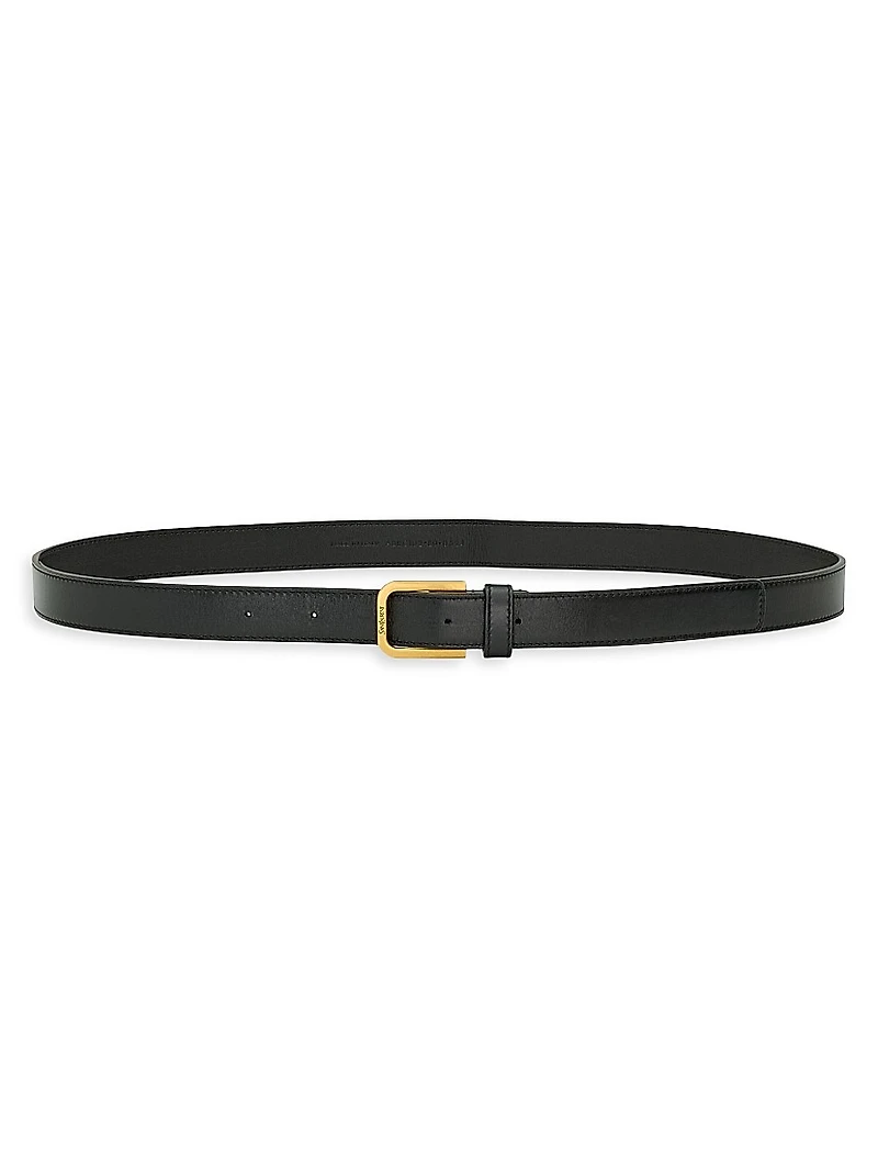 Minimal Belt in Smooth Leather
