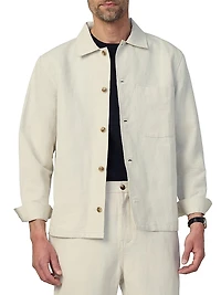 Linen-Cotton Shirt Jacket