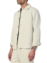 Linen-Cotton Shirt Jacket