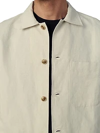 Linen-Cotton Shirt Jacket