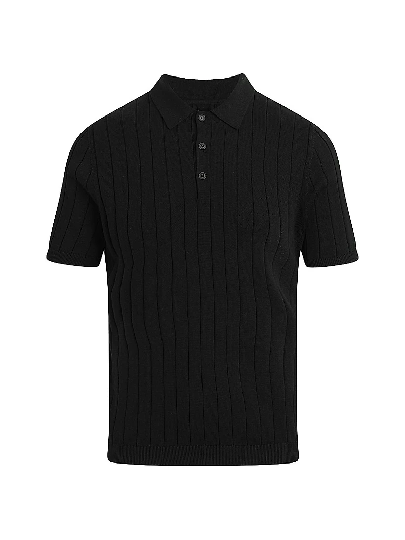 Guy Rib-Knit Polo Sweater