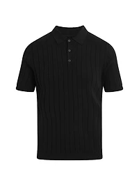 Guy Rib-Knit Polo Sweater