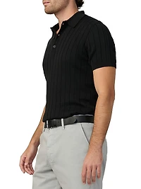 Guy Rib-Knit Polo Sweater