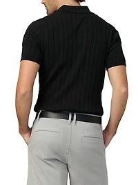 Guy Rib-Knit Polo Sweater