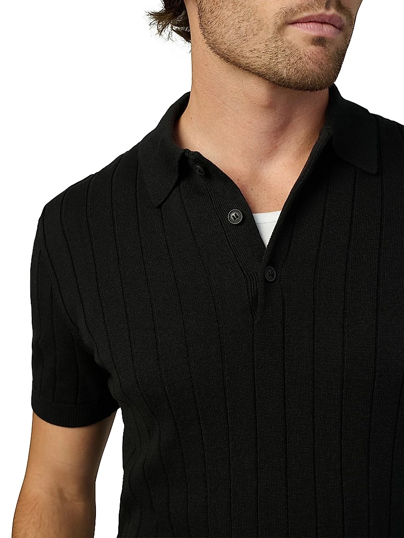 Guy Rib-Knit Polo Sweater