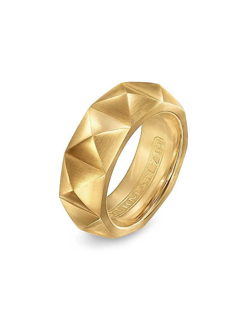 Pyramid Band Ring 18K Yellow Gold