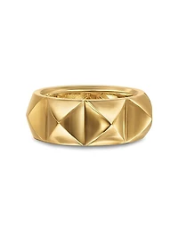 Pyramid Band Ring in 18K Yellow Gold, 9MM