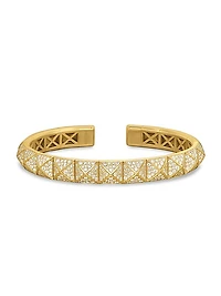 Pyramid Cuff Bracelet in 18K Yellow Gold