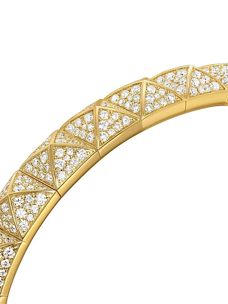 Pyramid Cuff Bracelet in 18K Yellow Gold