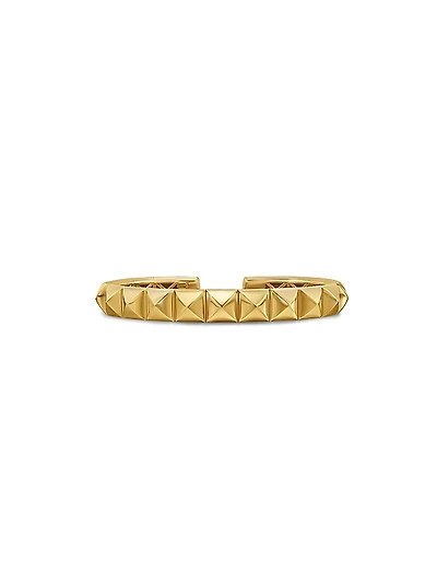 Pyramid Cuff Bracelet in 18K Yellow Gold, 8MM