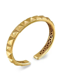 Pyramid Cuff Bracelet in 18K Yellow Gold, 8MM