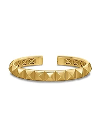Pyramid Cuff Bracelet in 18K Yellow Gold, 8MM