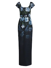 Grace Sequined Floral Column Gown