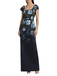 Grace Sequined Floral Column Gown