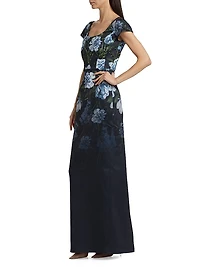 Grace Sequined Floral Column Gown