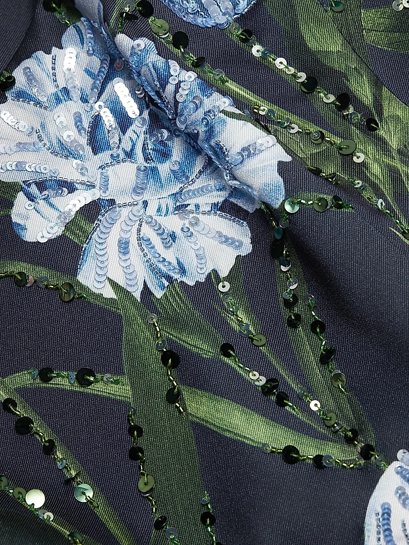 Grace Sequined Floral Column Gown