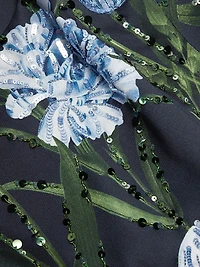 Grace Sequined Floral Column Gown