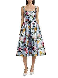 Olena Floral Midi-Dress