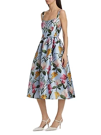 Olena Floral Midi-Dress