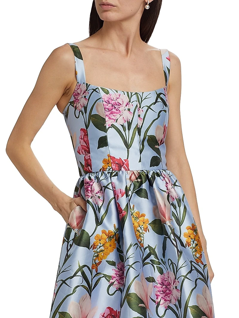 Olena Floral Midi-Dress