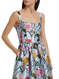 Olena Floral Midi-Dress