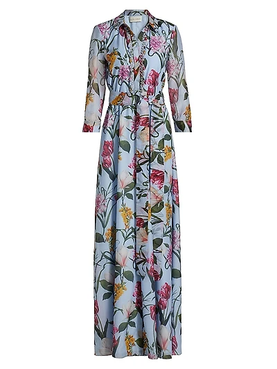Addison Floral Shirt Gown