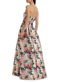 Giovanna Sequined Strapless Gown