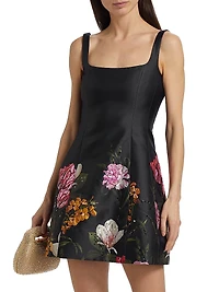 Caroline Sequined Floral Minidress