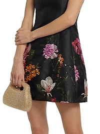 Caroline Sequined Floral Minidress